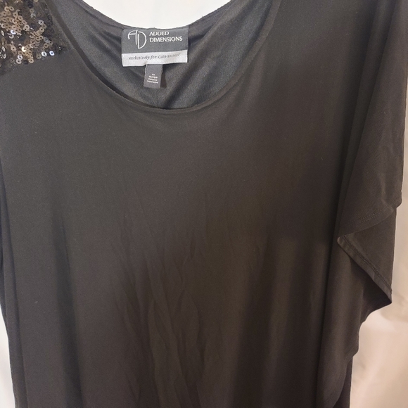 Added Dimensions For Catherines Black with one sleeve Plus size dress. - Picture 2 of 5